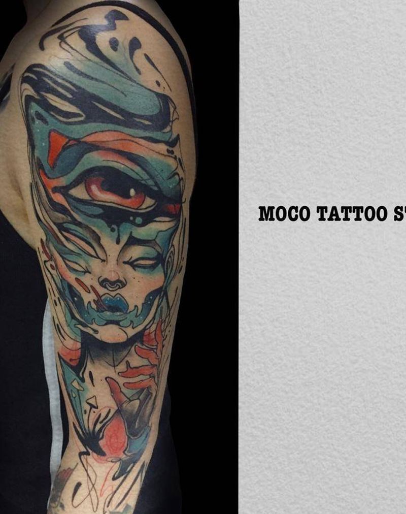 欧美纹身图片_手臂欧美写实纹身图案