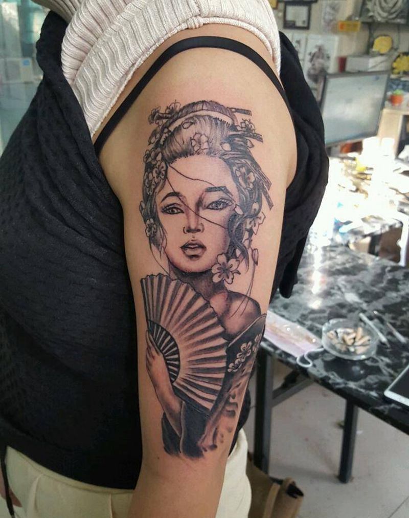 艺妓纹身图片