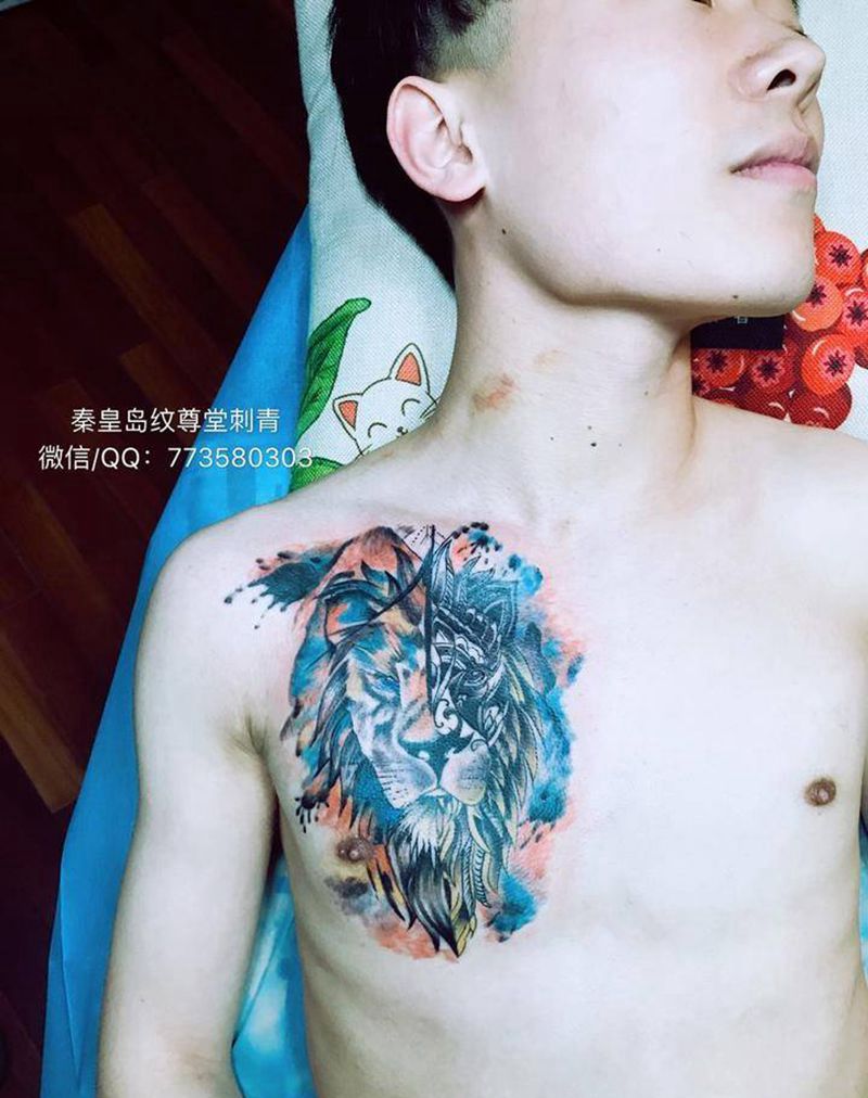 水彩➕玛雅图腾纹身图片