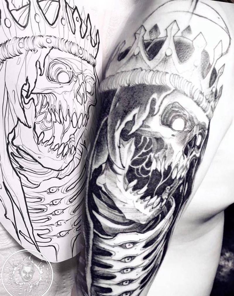 死神纹身图片_欧美写实纹身图案