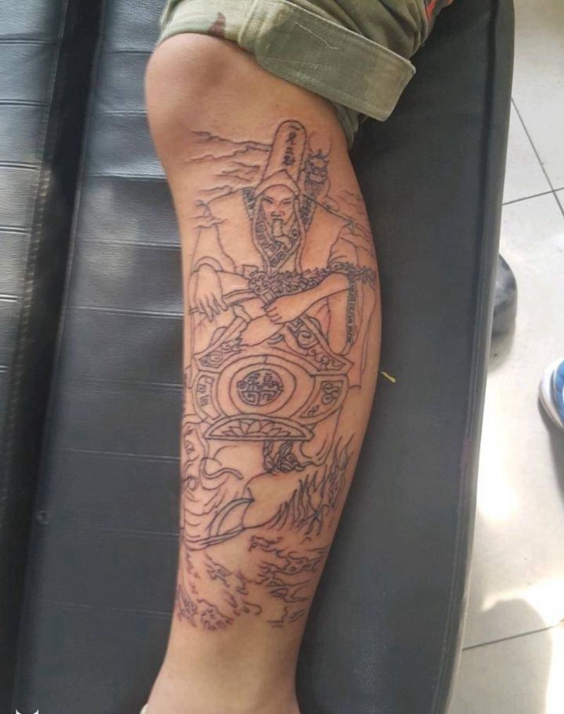 黑白无常纹身图片