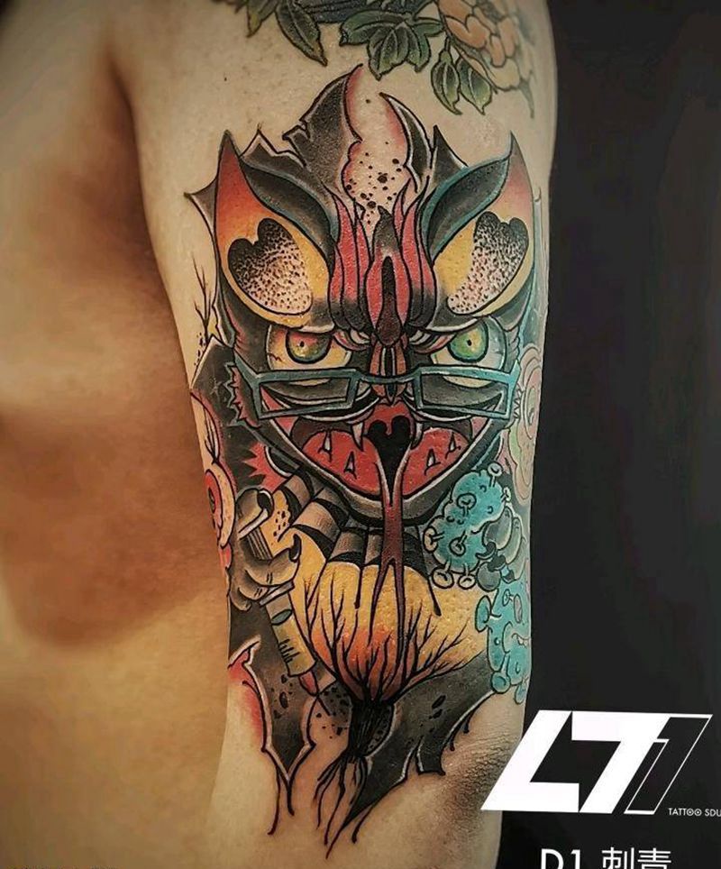 【原创】蝙蝠医生纹身图片_手臂New School纹身图案