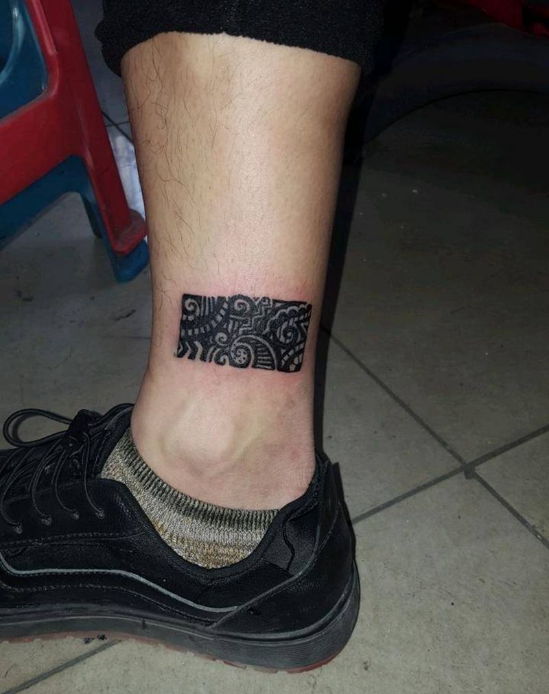 覆盖条形码纹身图片