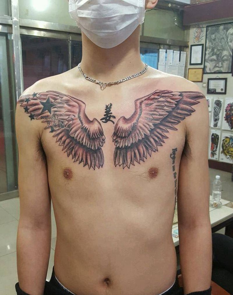 翅膀纹身图片