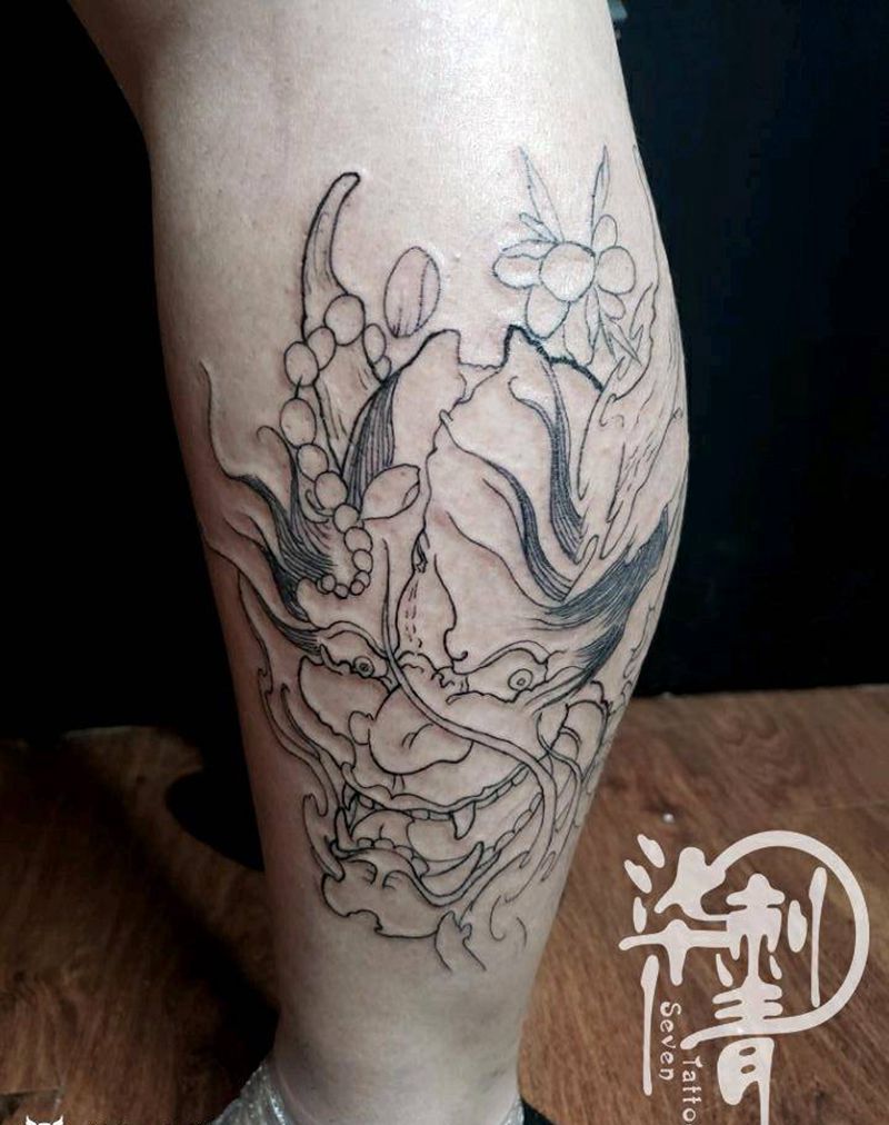 般诺线条图纹身图片