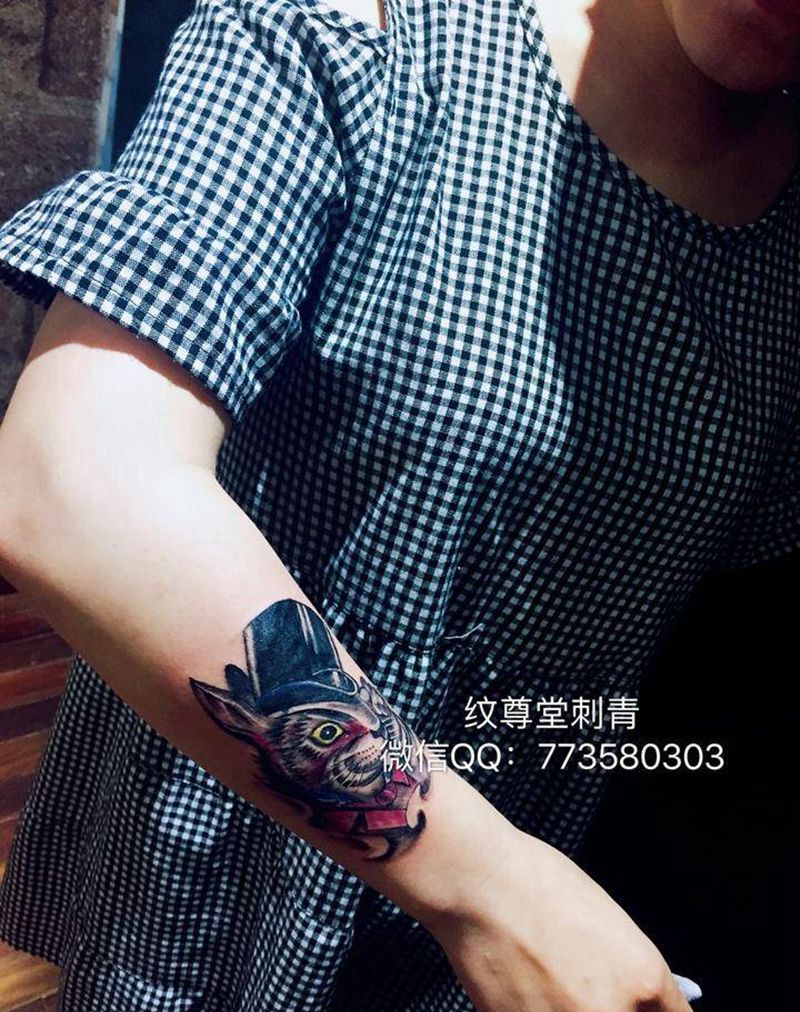 遮盖作品兔子纹身图片