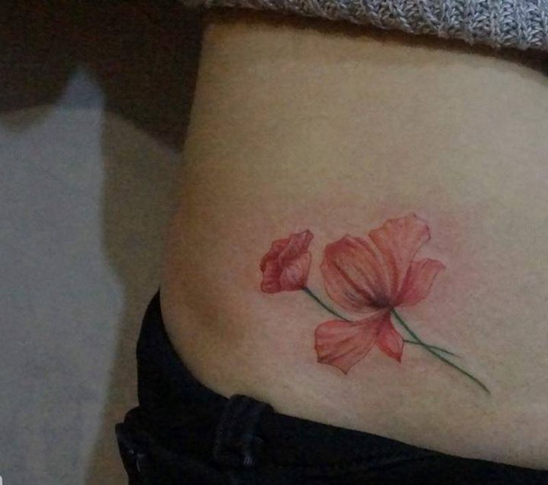 小清新鲜花纹身图片