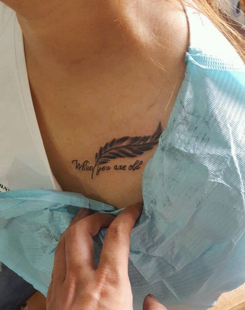 羽毛。纹身图片