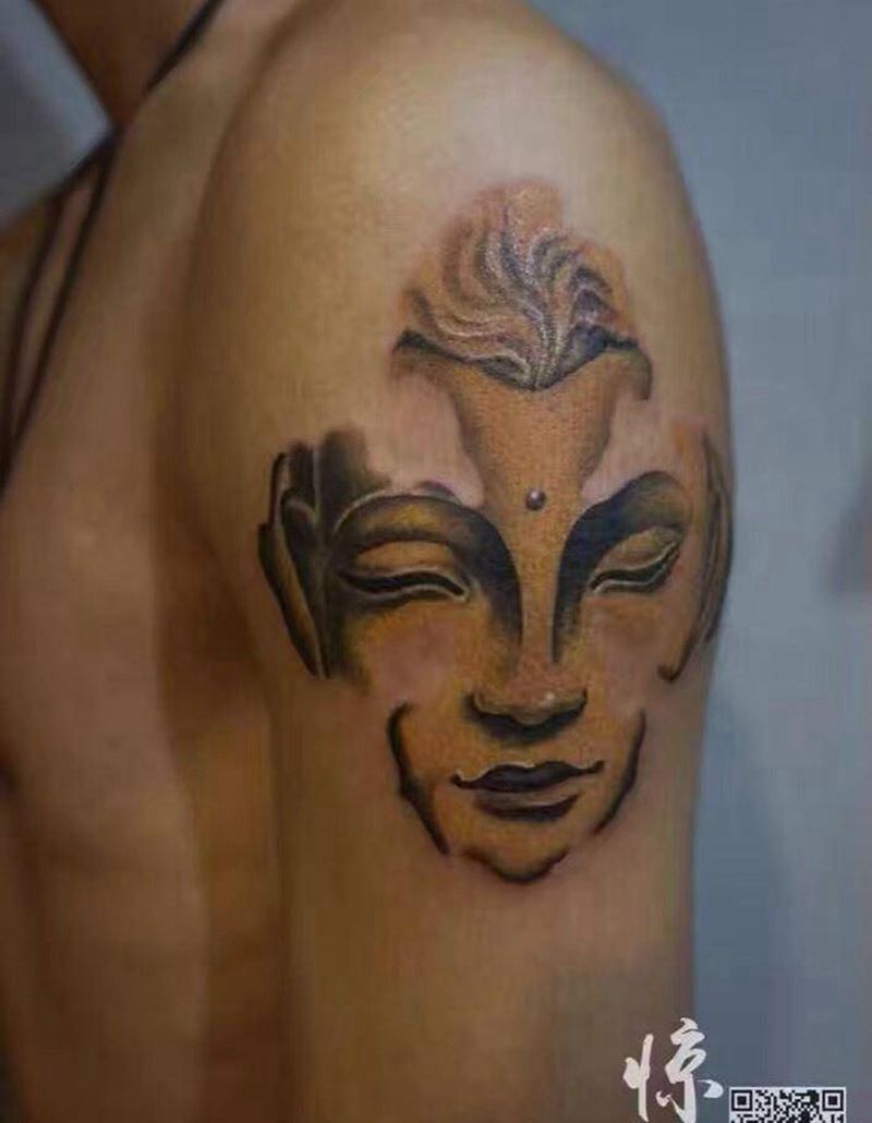 静默 人像纹身图片_成品手臂肖像人物纹身图案