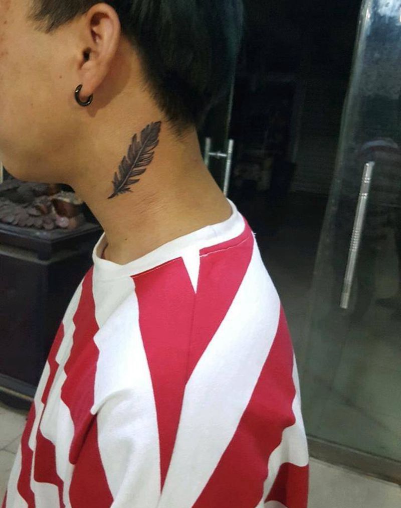 羽毛纹身图片