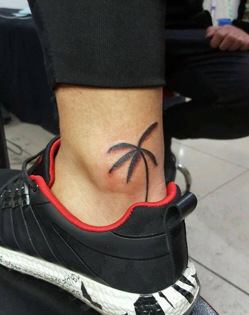 椰子树纹身图片