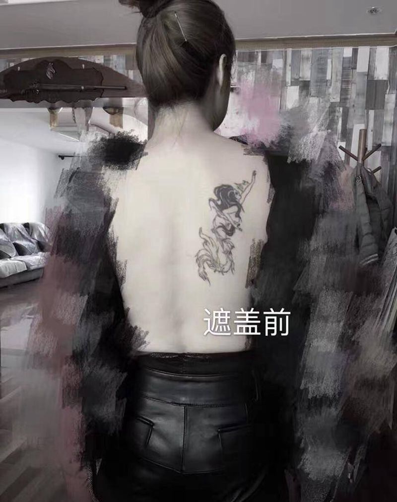遮盖纹身图片