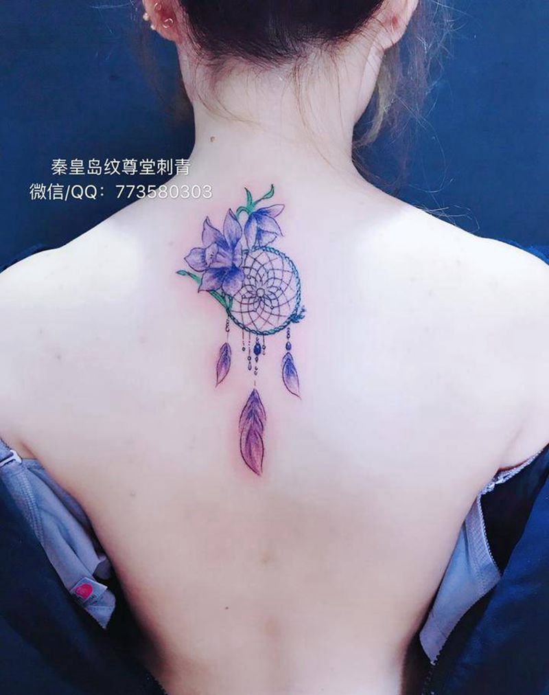 捕梦网一枚纹身图片