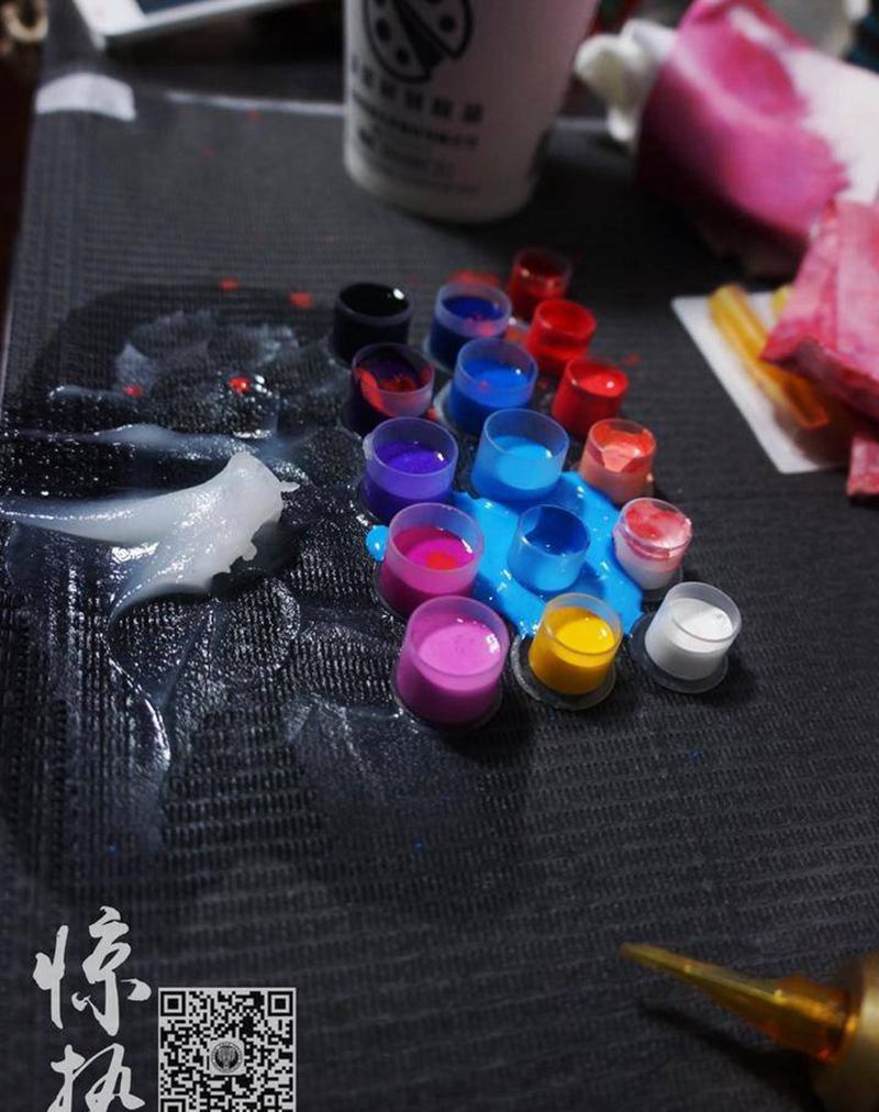 爱莲说，水彩莲花纹身图片_成品腿部清新原创植物惊蛰刺青纹身图案