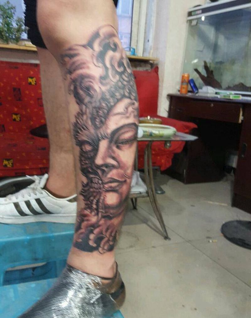 佛（拍虚了，凑合看吧）纹身图片