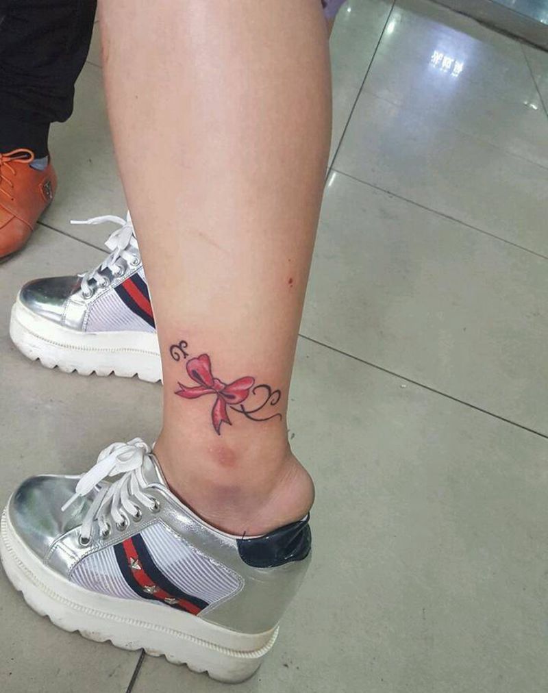 蝴蝶结纹身图片