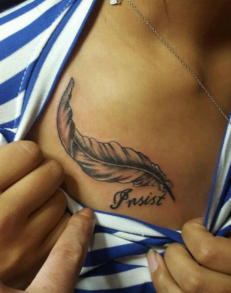 羽毛纹身图片