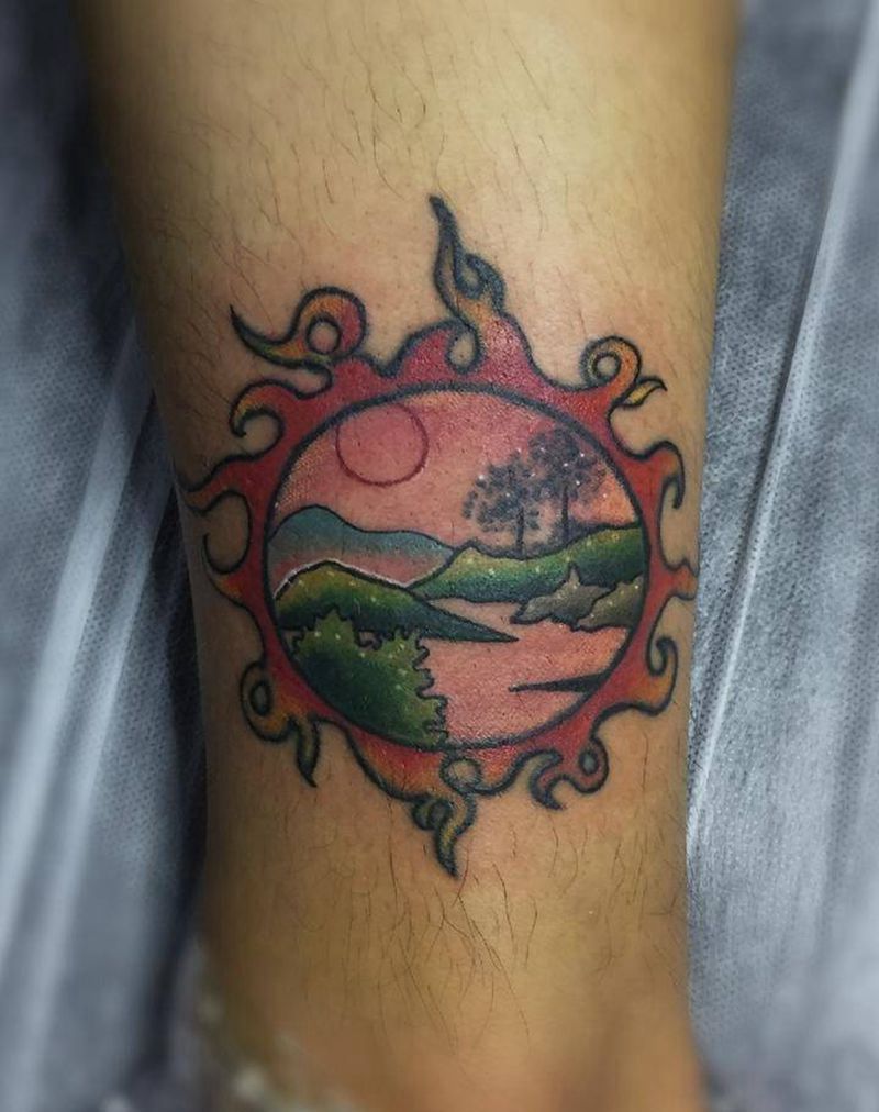 修改作品纹身图片_腿部纹身图案