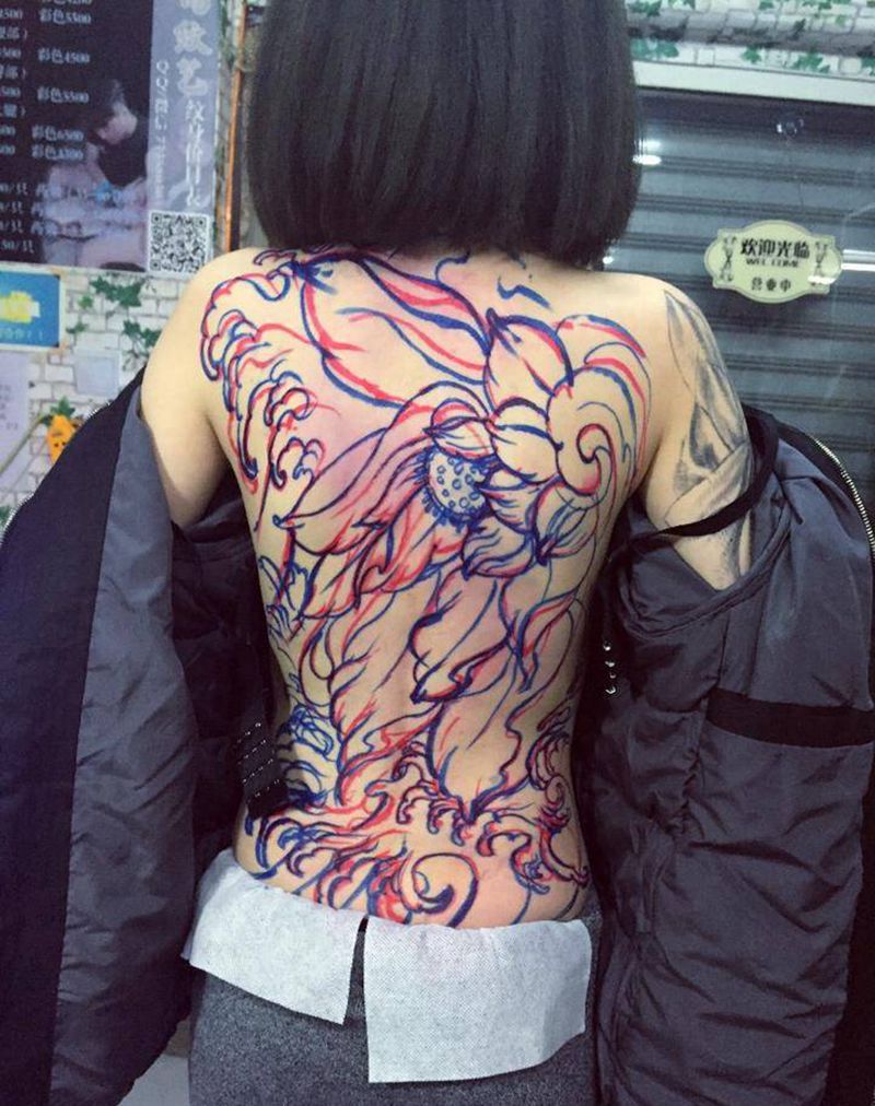 一顿画纹身图片
