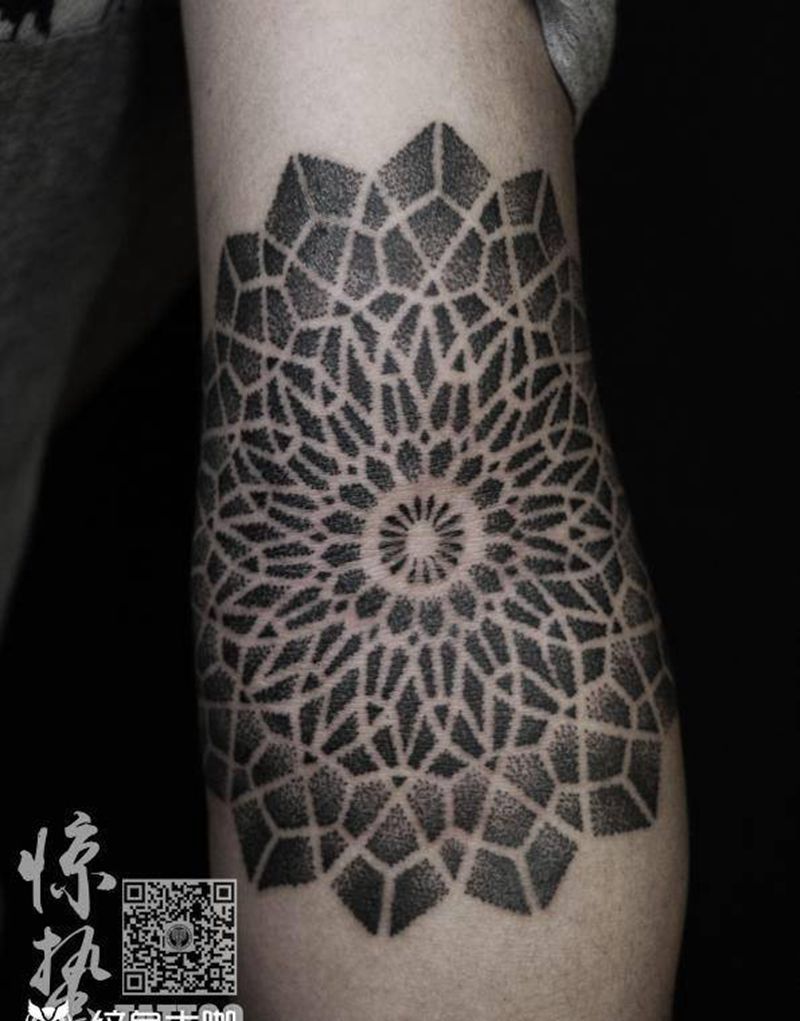 点刺-花纹身图片_成品手臂图案几何清新纹身图案