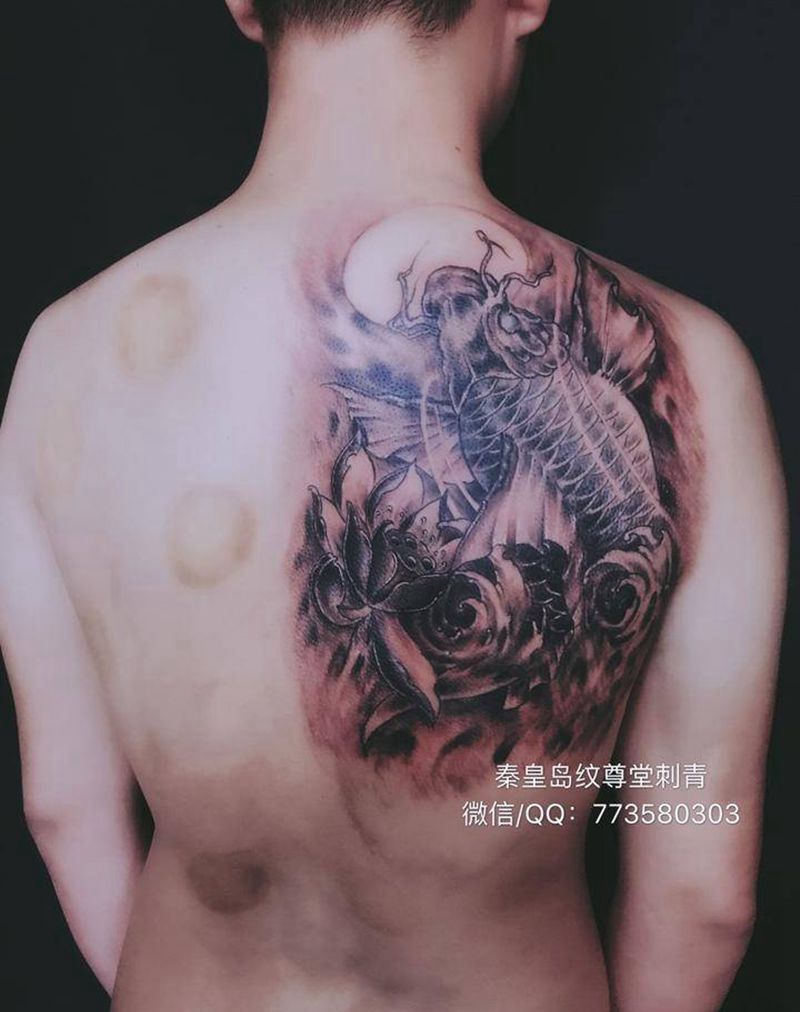 锦鲤一条纹身图片