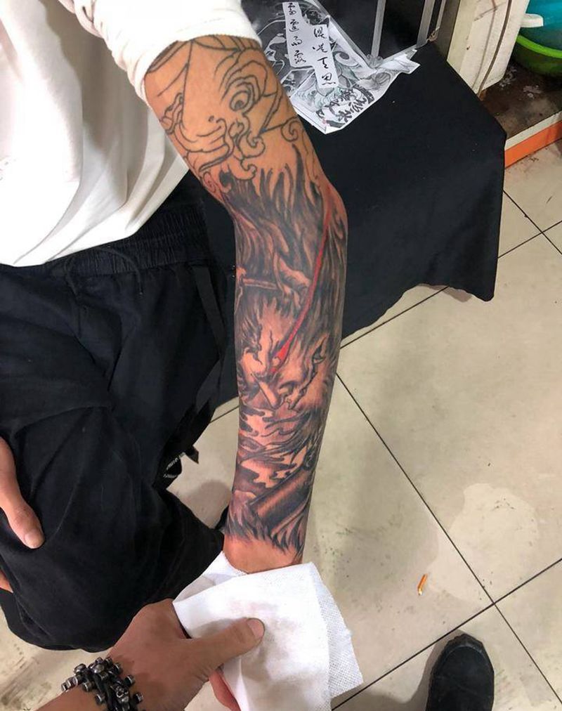 孙悟空纹身图片