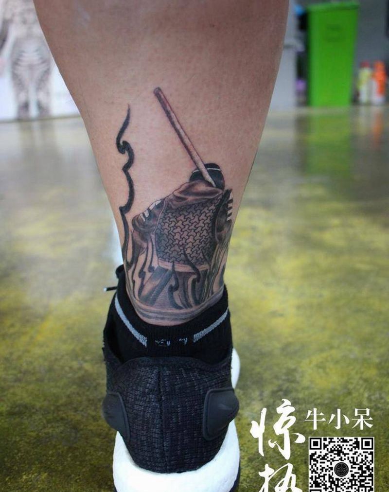 悟空脚环纹身图片_脚部纹身图案