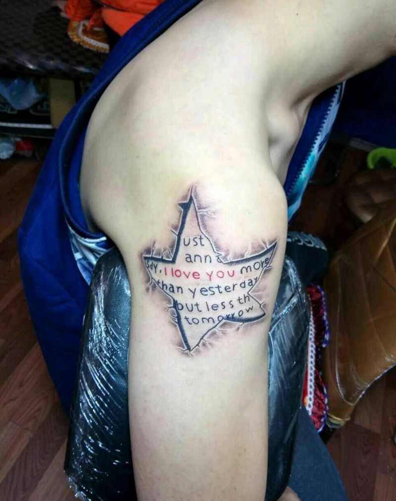 3英文字母纹身图片