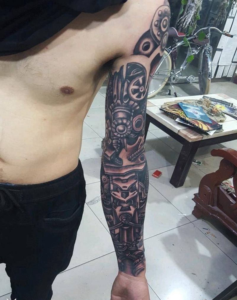 机械臂纹身图片