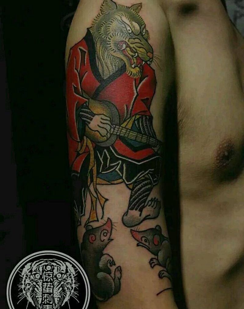 传统小图纹身图片_手臂传统习俗原创唐山惊蛰成品纹身图案