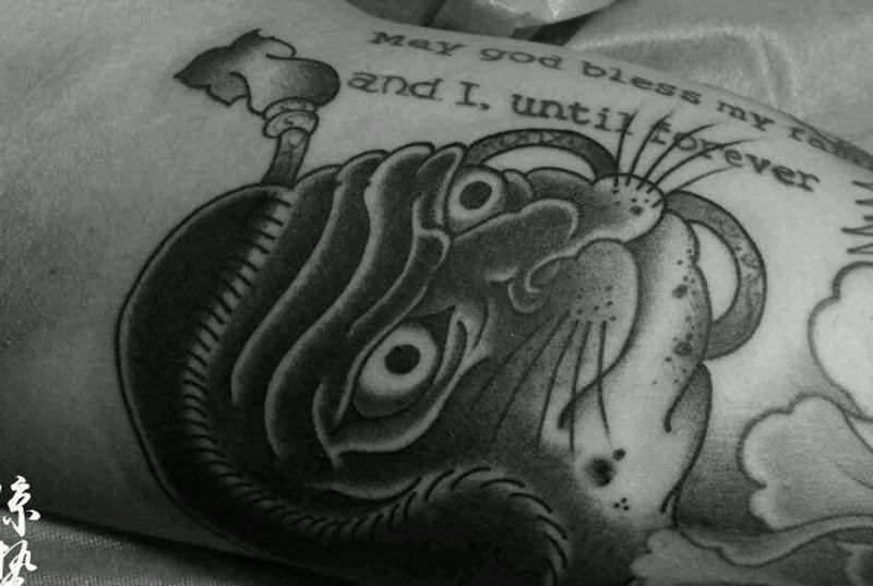 传统小图纹身图片_手臂传统动物唐山惊蛰成品纹身图案