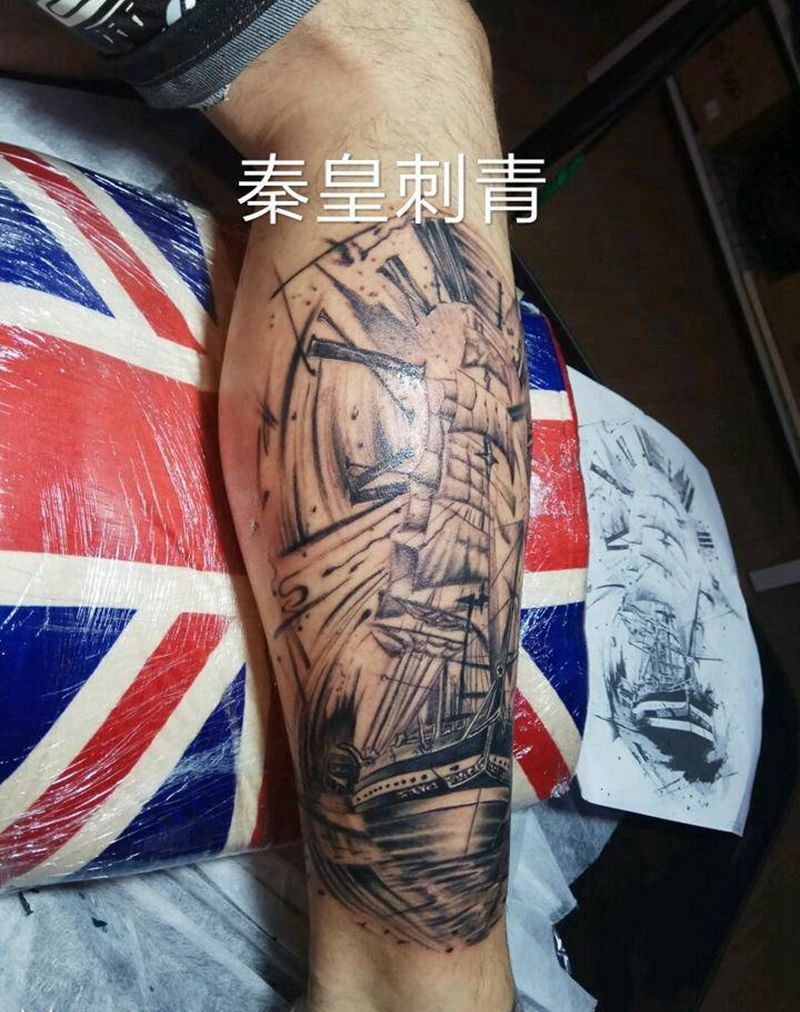 一帆风顺纹身图片