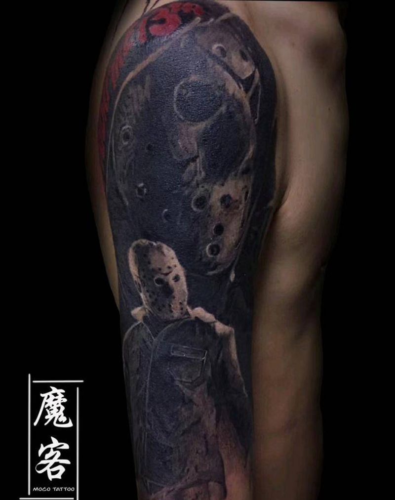 黑色星期五杰森纹身图片_欧美写实纹身图案