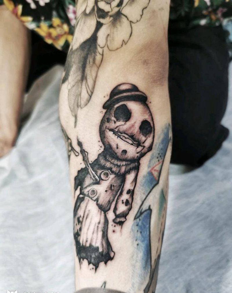 小布偶纹身图片_手臂腿部欧美写实新传统纹身图案