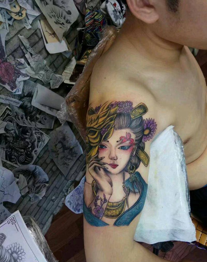 艺妓欧美小图分享纹身图片