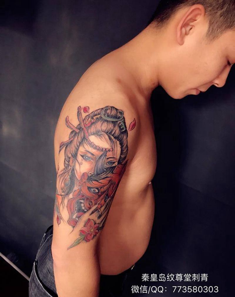 艺姬一枚纹身图片
