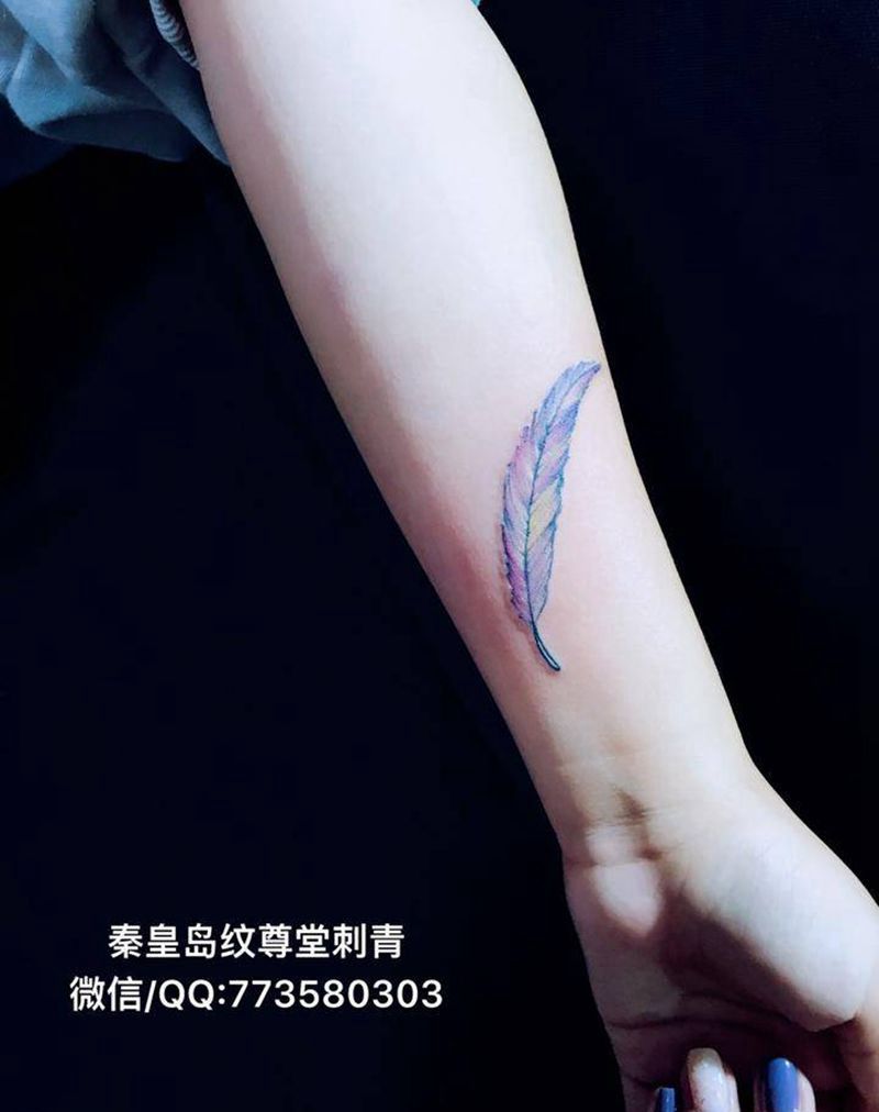 羽毛纹身图片