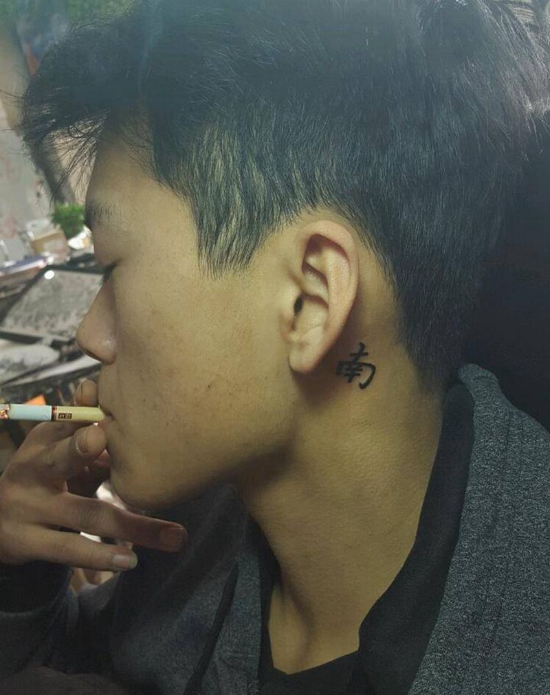 耳后纹身纹身图片