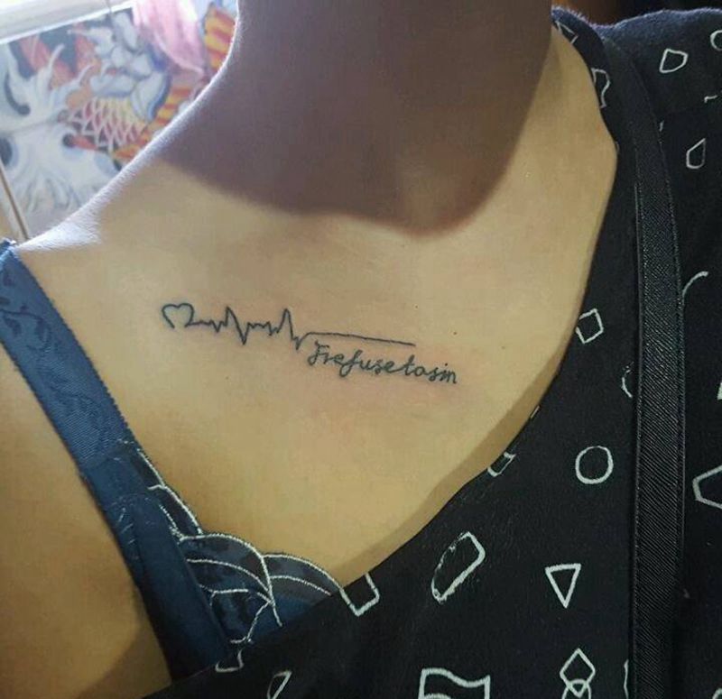 心电图纹身图片