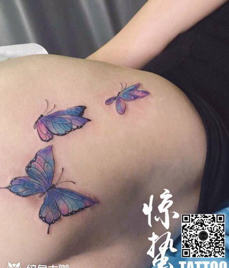 [cp]臀部盖疤作品，姐姐不要水印的感觉，不过也很漂亮，性感啊。纹身图片