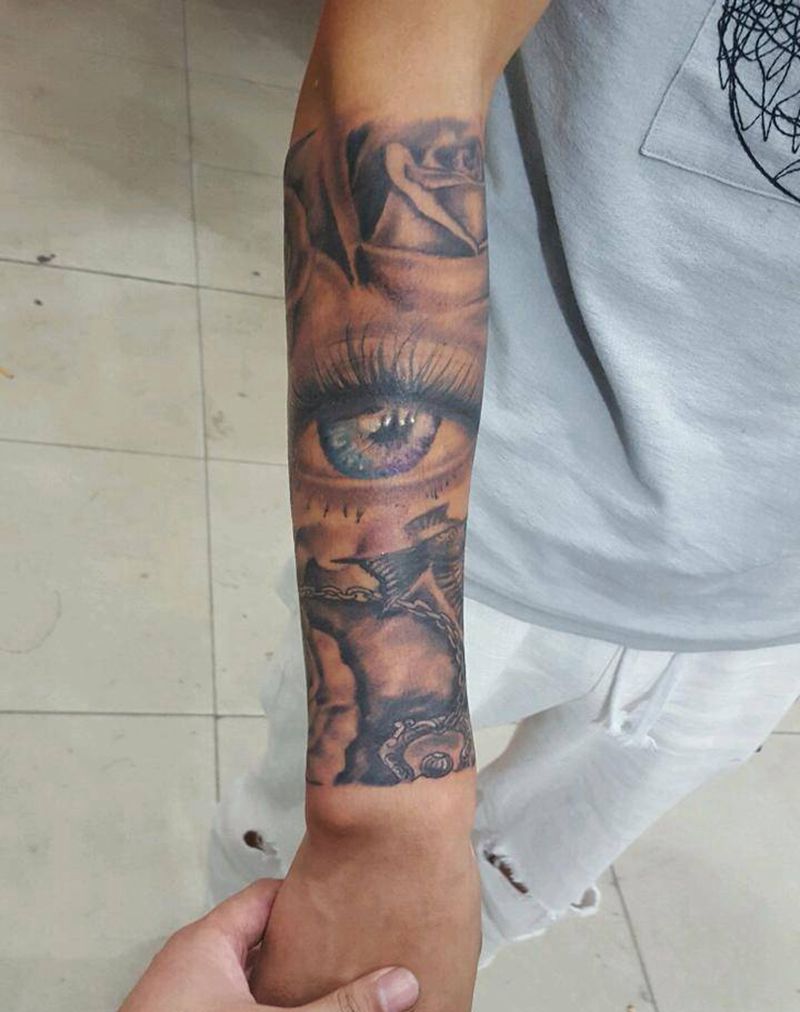 包小臂纹身图片