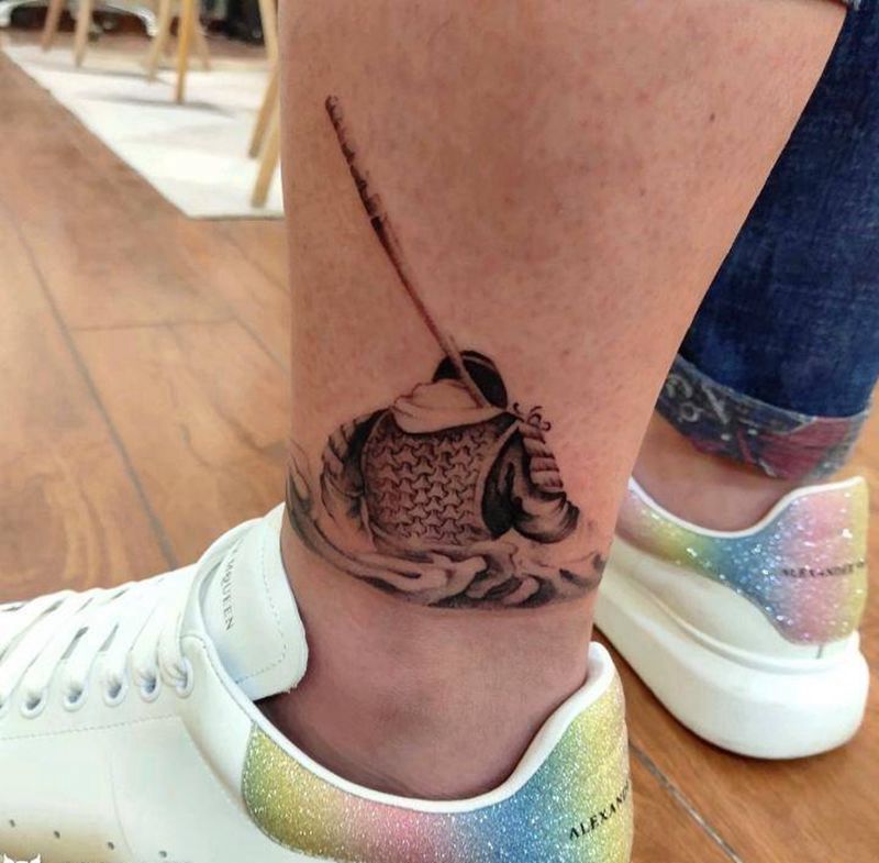 一生所爱纹身图片_腿部纹身图案