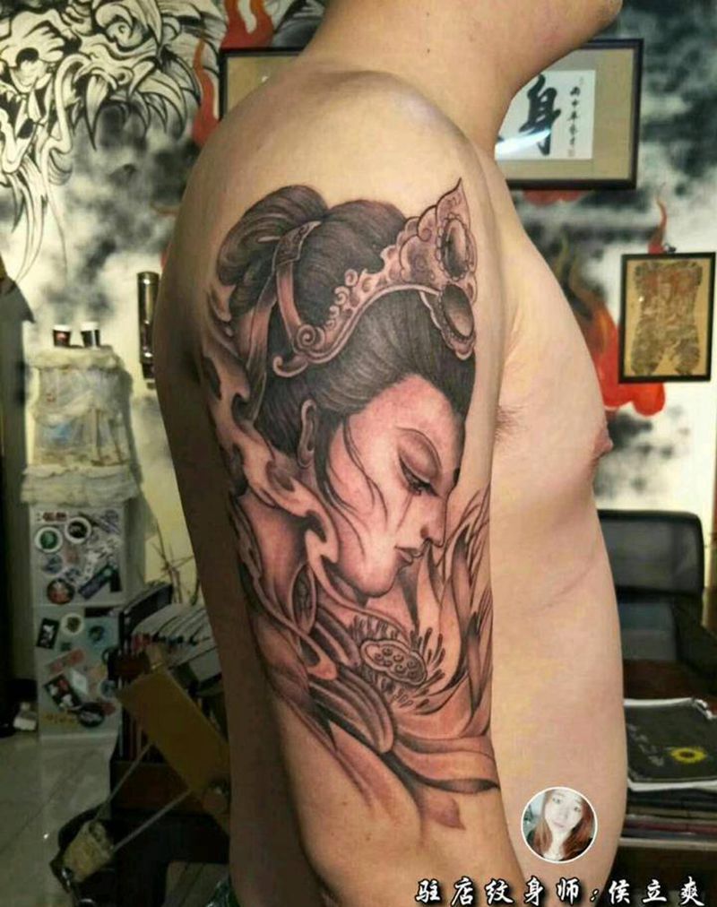 观音纹身图片