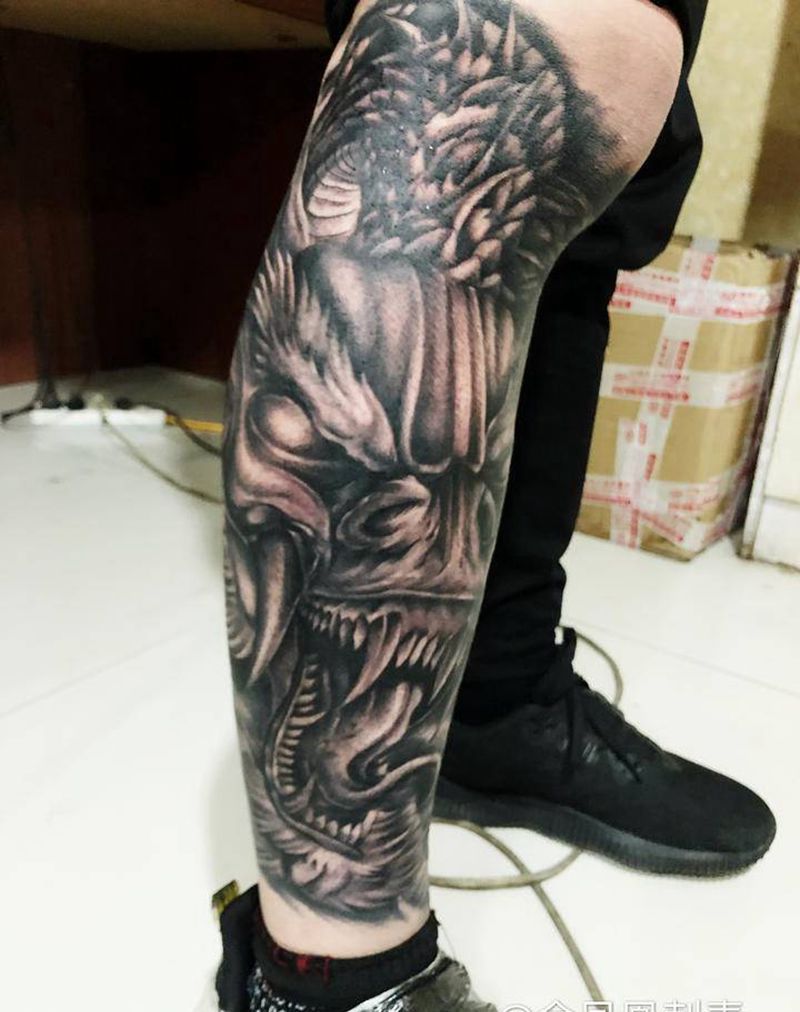 无痛效果，客人喜欢很久的图案纹身图片_老传统纹身图案