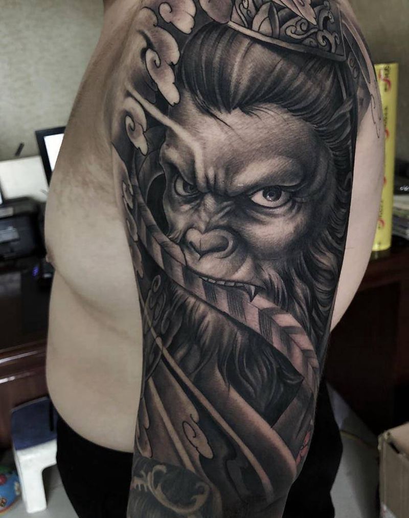 花臂纹身图片_新传统纹身图案