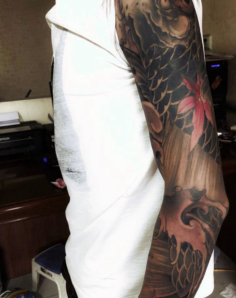 遮盖纹身图片_新传统纹身图案
