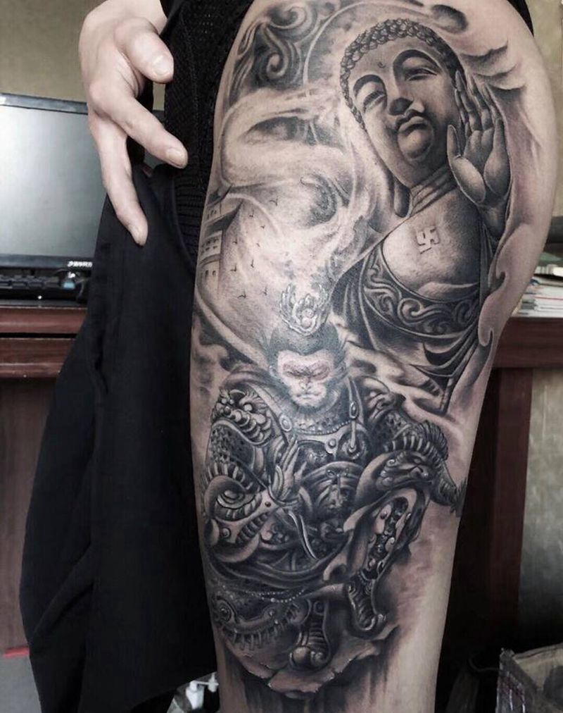 佛纹身图片_新传统纹身图案