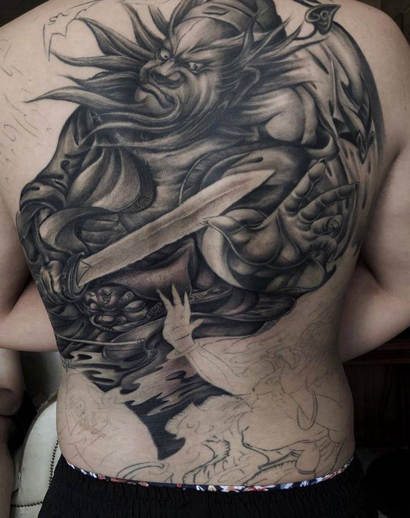 未完待续纹身图片_背部纹身图案