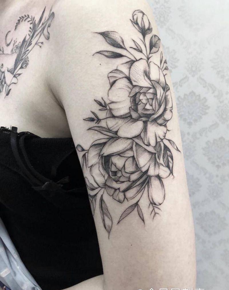 素花纹身图片_手臂纹身图案