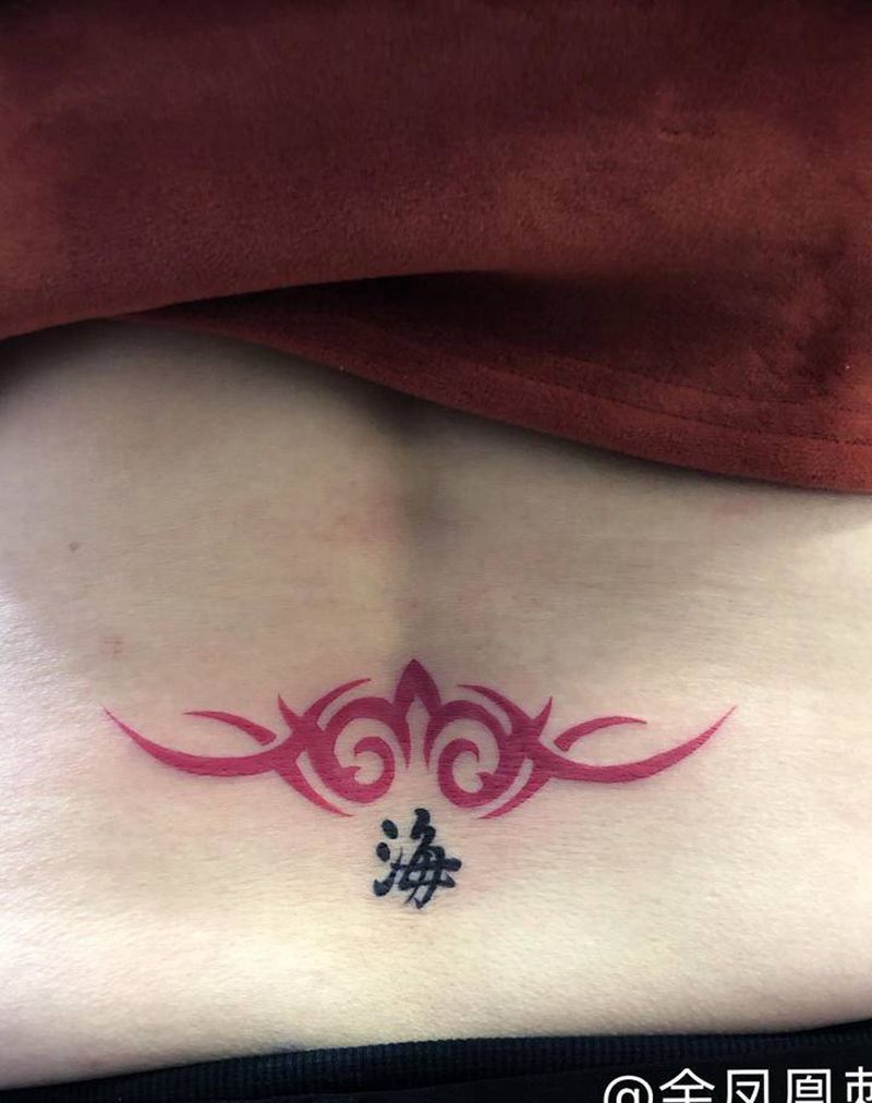 图腾纹身图片_腰部纹身图案
